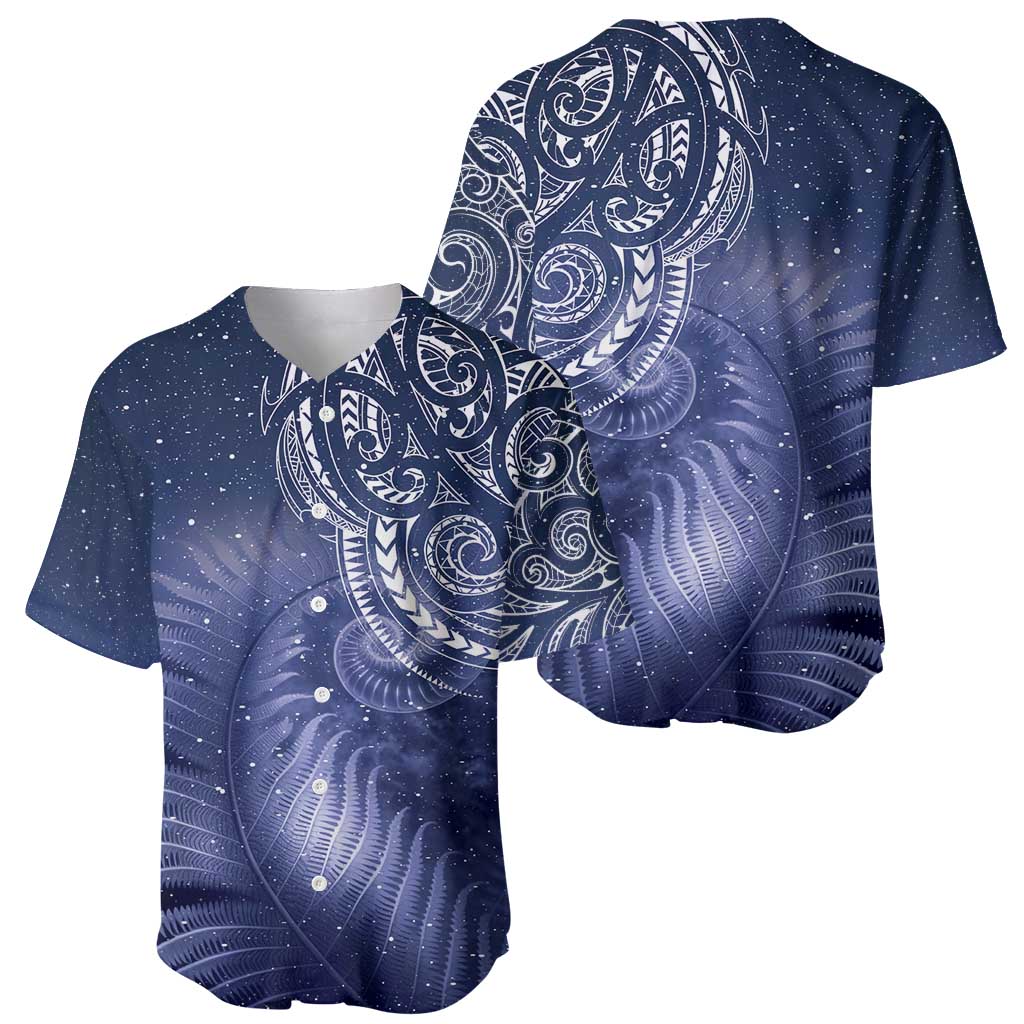 New Zealand Galaxy Fern Baseball Jersey LT9 - Polynesian Pride