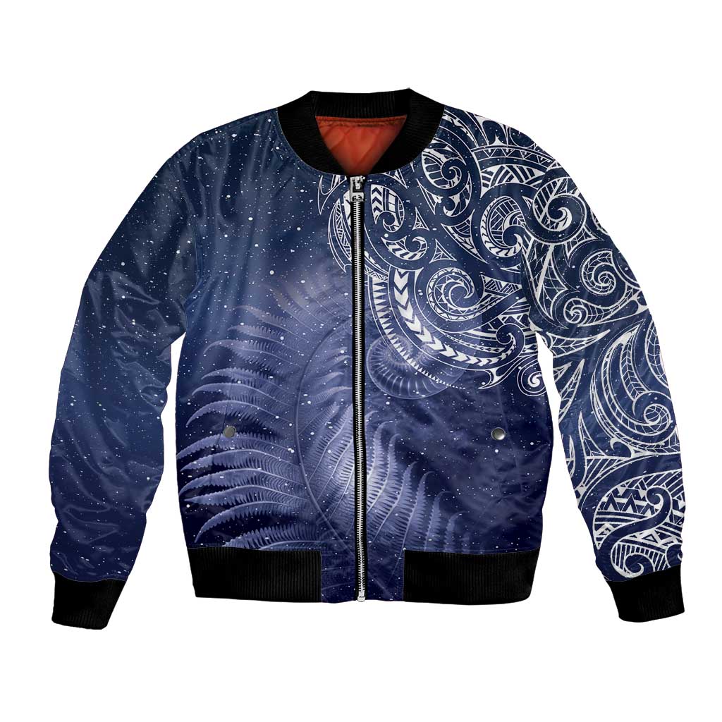 New Zealand Galaxy Fern Bomber Jacket LT9 Unisex Galaxy - Polynesian Pride