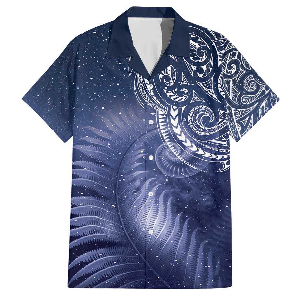 New Zealand Galaxy Fern Hawaiian Shirt LT9 Galaxy - Polynesian Pride