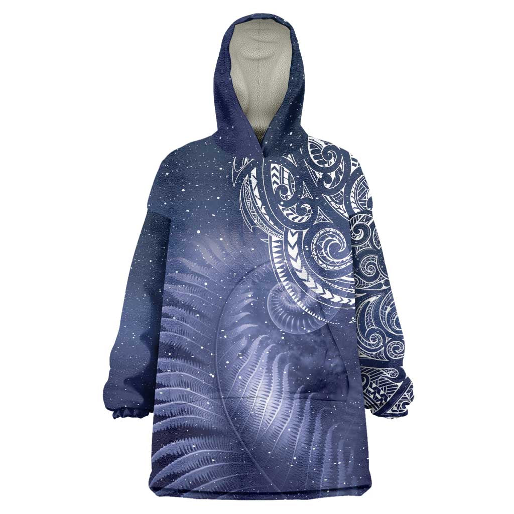 New Zealand Galaxy Fern Wearable Blanket Hoodie LT9 One Size Galaxy - Polynesian Pride