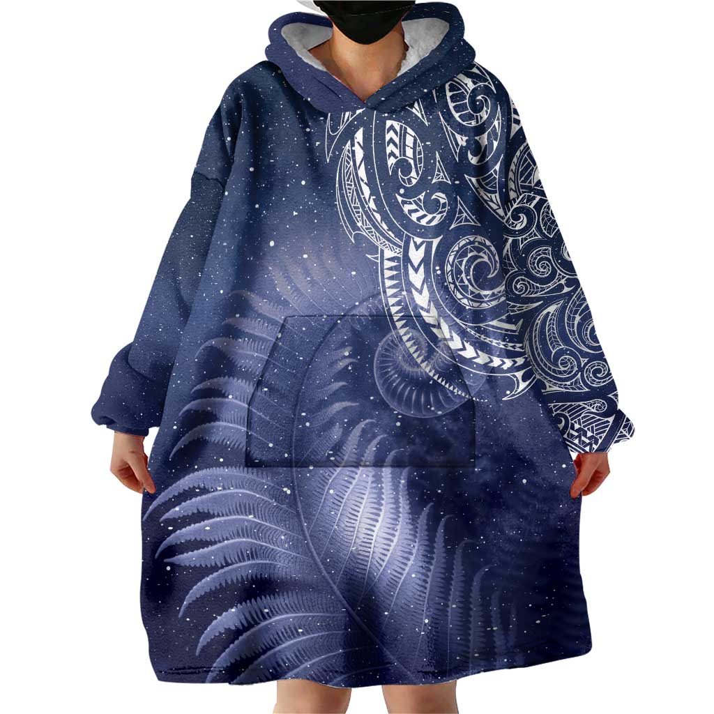 New Zealand Galaxy Fern Wearable Blanket Hoodie