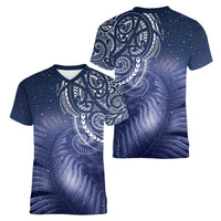 New Zealand Galaxy Fern Women V-Neck T-Shirt
