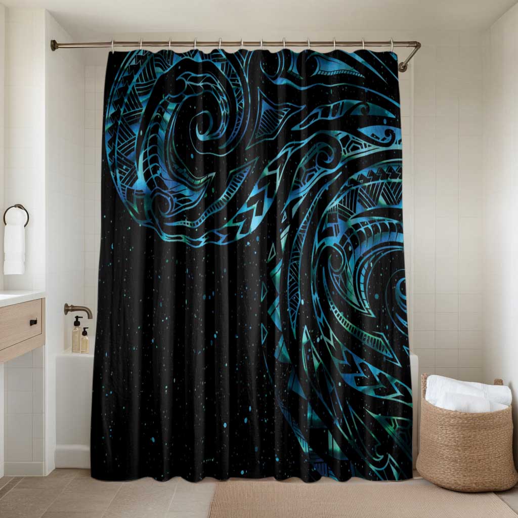 New Zealand Matariki Bathroom Set Galaxy Maori Tribal Tattoo - Polynesian Pride