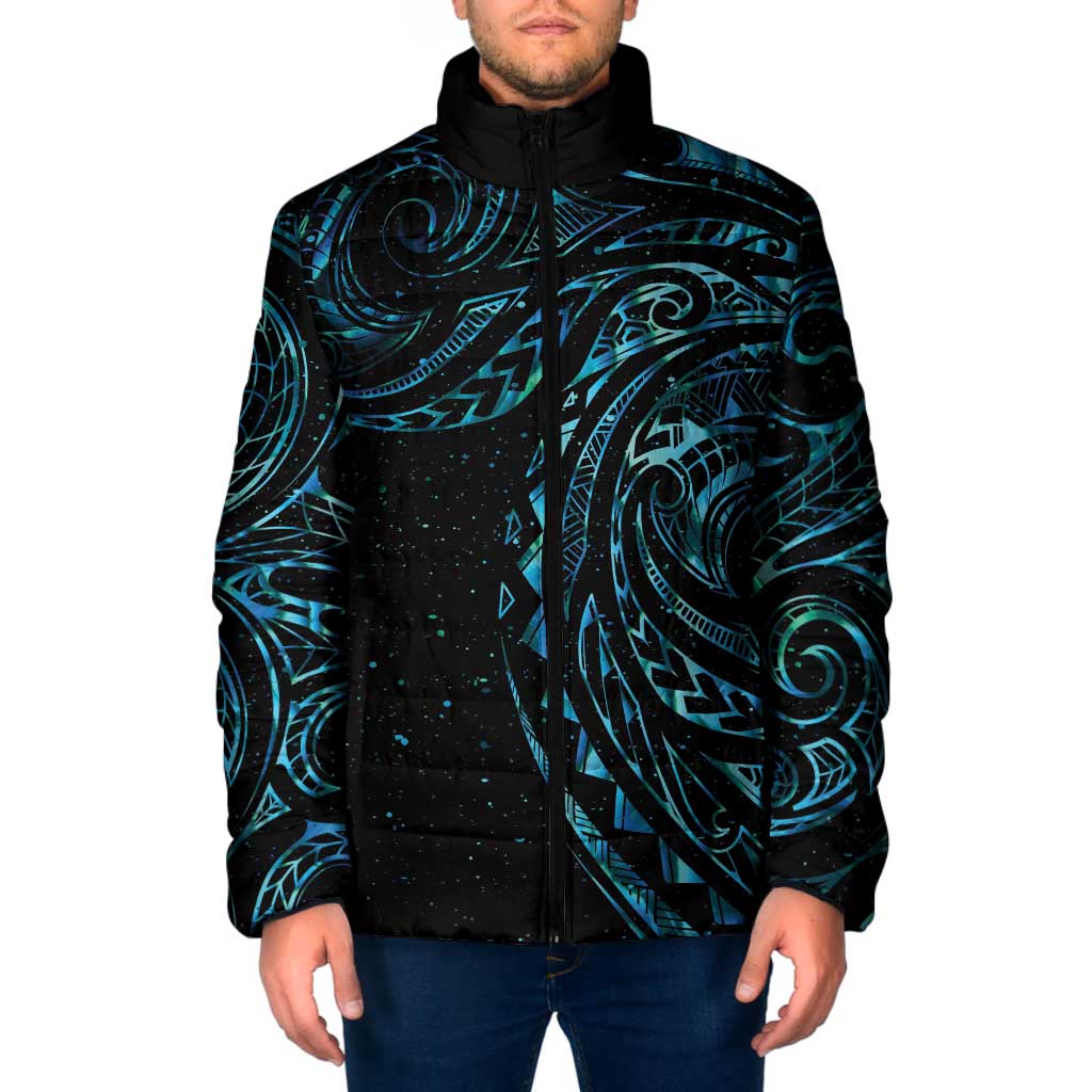 New Zealand Matariki Padded Jacket Galaxy Maori Tribal Tattoo - Polynesian Pride
