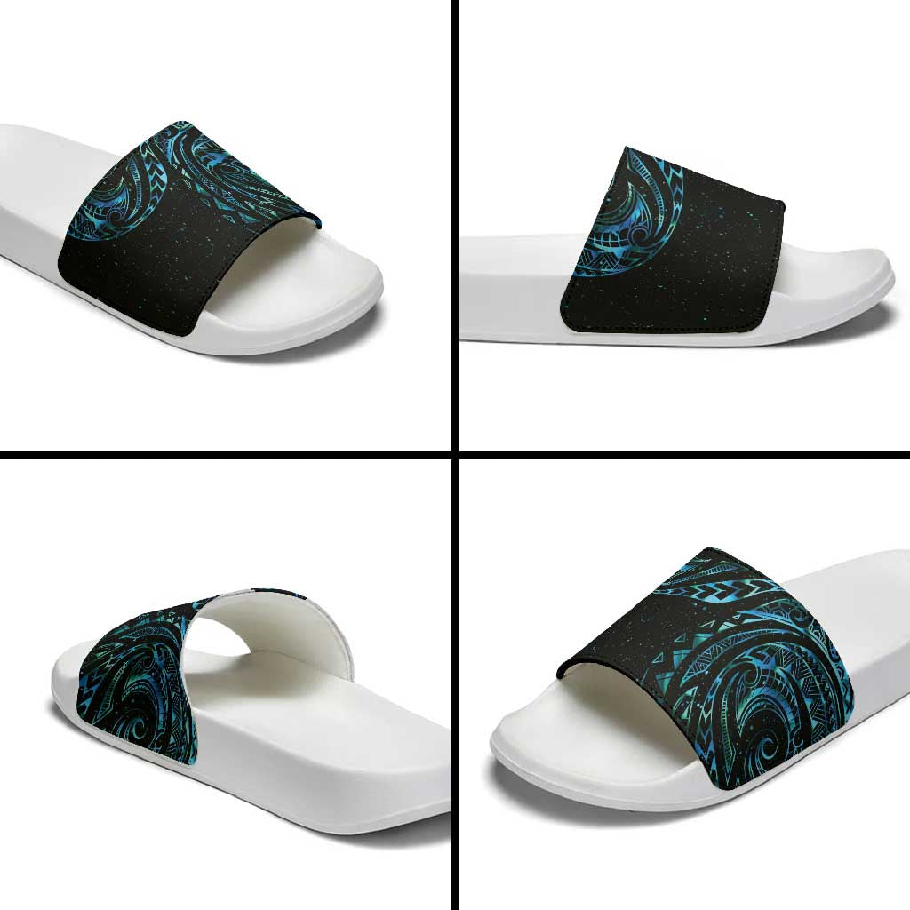 New Zealand Matariki Slide Sandals Galaxy Maori Tribal Tattoo - Polynesian Pride