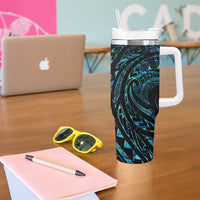 New Zealand Tribal Tattoo Tumbler With Handle With Matariki Art LT9 - Polynesian Pride