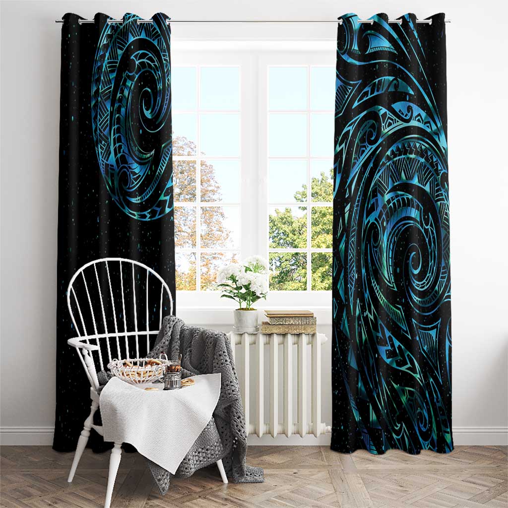 New Zealand Tribal Tattoo Window Curtain With Matariki Art