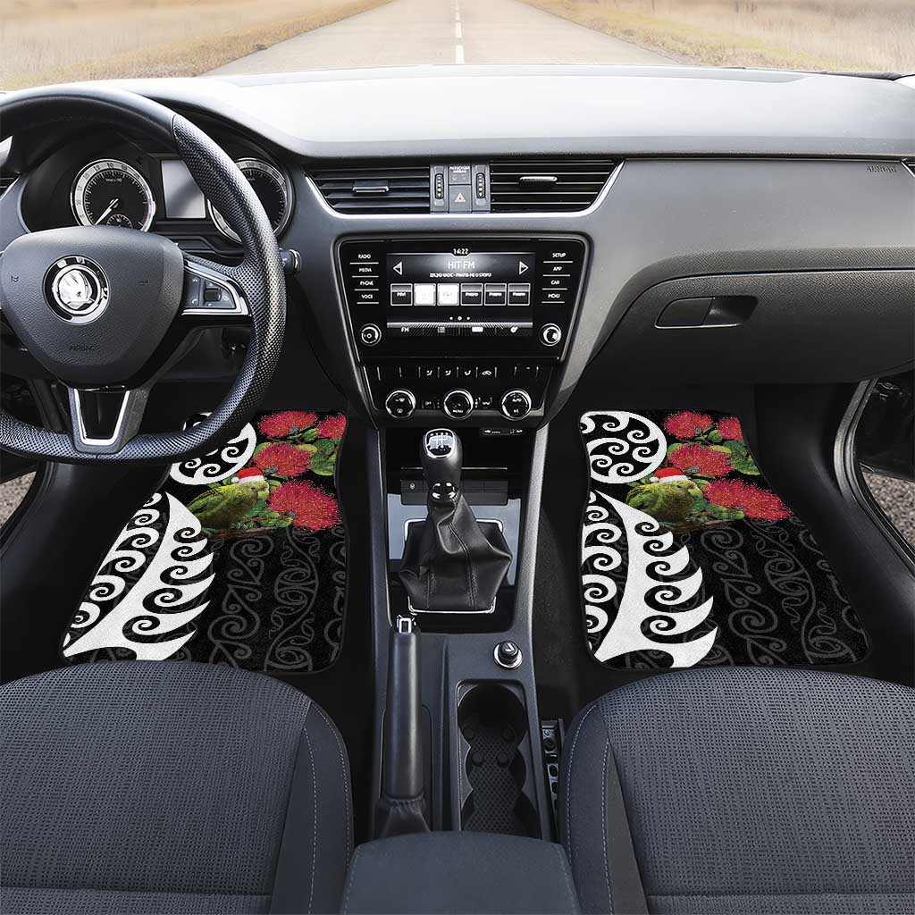 New Zealand Kakapo Christmas Car Mats Meri Kirihimete Pohutukawa Flowers