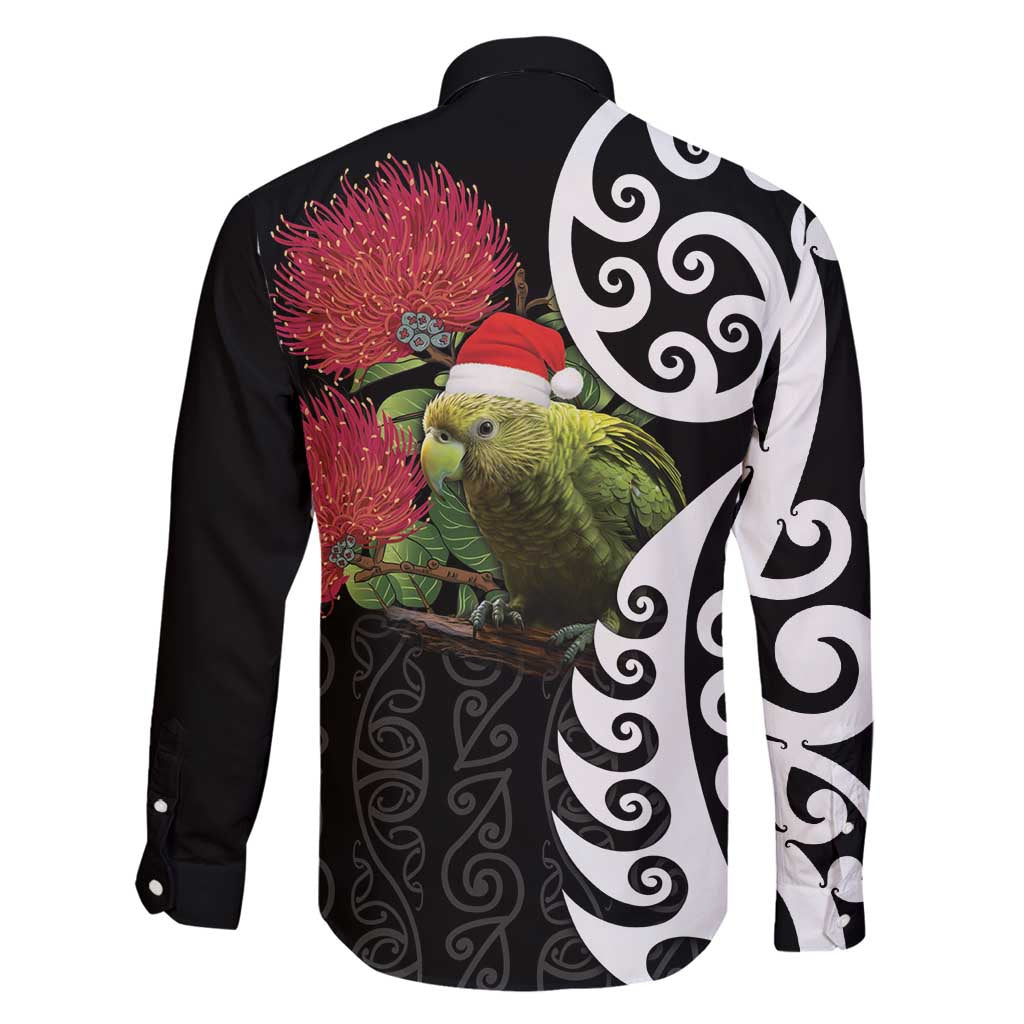 New Zealand Kakapo Christmas Family Matching Mermaid Dress and Hawaiian Shirt Meri Kirihimete Pohutukawa Flowers LT9 - Polynesian Pride