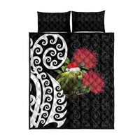 New Zealand Kakapo Christmas Quilt Bed Set Meri Kirihimete Pohutukawa Flowers