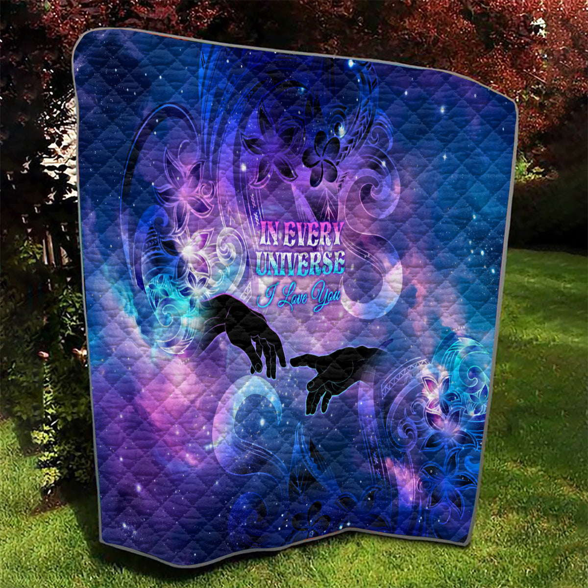 I Love You In Every Universe Personalised Quilt Polynesian Pattern Galaxy Style LT9 - Polynesian Pride