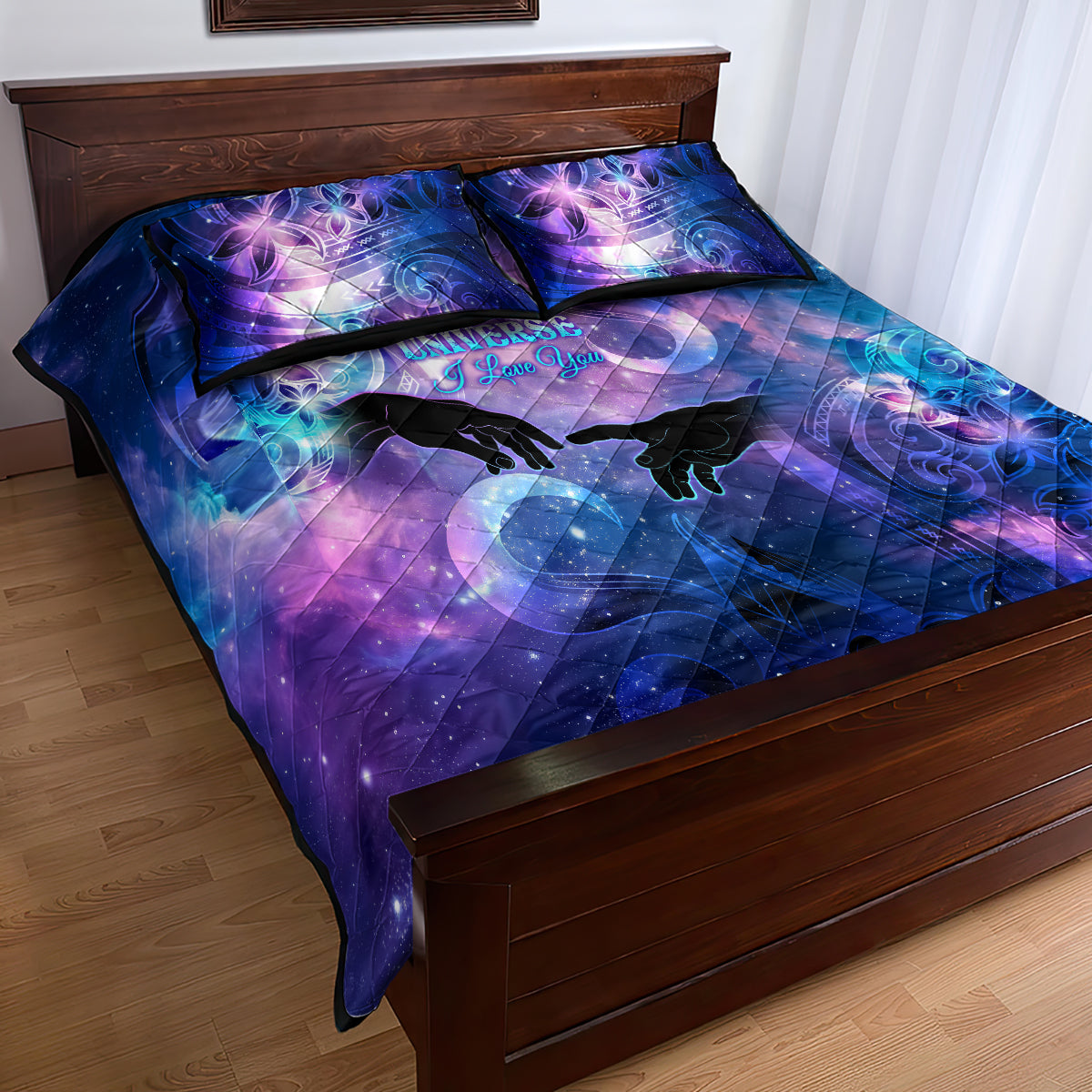 I Love You In Every Universe Personalised Quilt Bed Set Polynesian Pattern Galaxy Style LT9 - Polynesian Pride