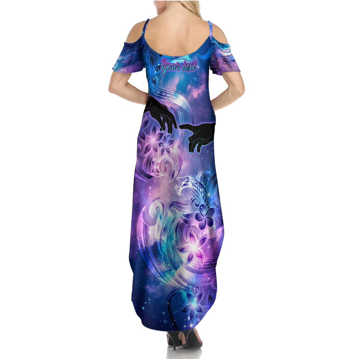 I Love You In Every Universe Personalised Summer Maxi Dress Polynesian Pattern Galaxy Style LT9 - Polynesian Pride