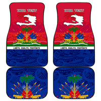 Haiti Independence Day Car Mats Libete Egalite Fratenite Ayiti 1804 With Polynesian Pattern LT9 Red - Polynesian Pride