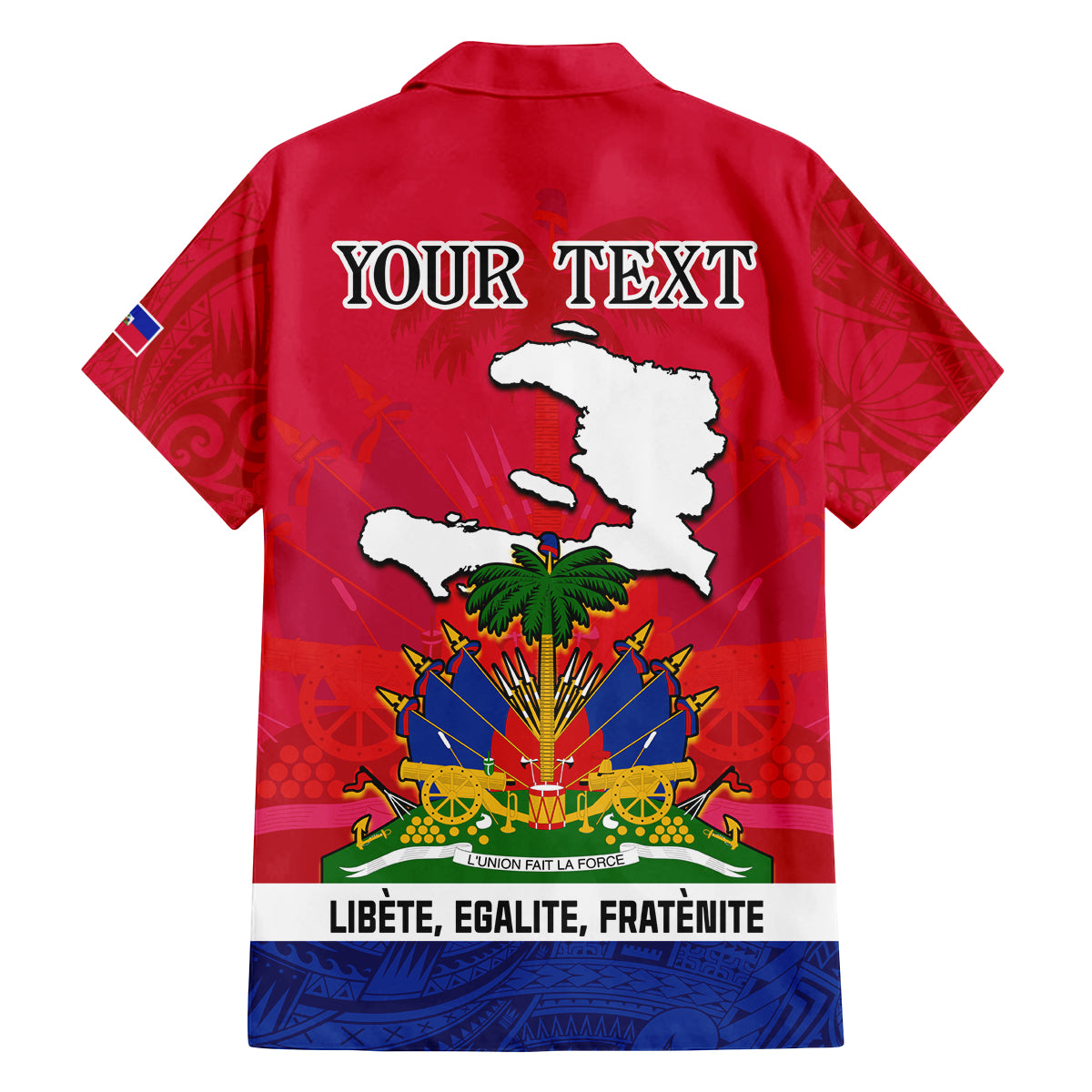 Haiti Independence Day Family Matching Long Sleeve Bodycon Dress and Hawaiian Shirt Libete Egalite Fratenite Ayiti 1804 With Polynesian Pattern LT9 - Polynesian Pride