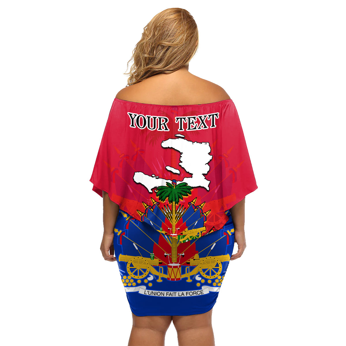 Haiti Independence Day Family Matching Off Shoulder Short Dress and Hawaiian Shirt Libete Egalite Fratenite Ayiti 1804 With Polynesian Pattern LT9 - Polynesian Pride