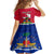 Haiti Independence Day Kid Short Sleeve Dress Libete Egalite Fratenite Ayiti 1804 With Polynesian Pattern LT9 - Polynesian Pride