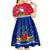 Haiti Independence Day Kid Short Sleeve Dress Libete Egalite Fratenite Ayiti 1804 With Polynesian Pattern LT9 - Polynesian Pride