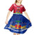 Haiti Independence Day Kid Short Sleeve Dress Libete Egalite Fratenite Ayiti 1804 With Polynesian Pattern LT9 - Polynesian Pride