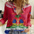 Haiti Independence Day Women Casual Shirt Libete Egalite Fratenite Ayiti 1804 With Polynesian Pattern LT9 Female Red - Polynesian Pride