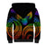 Personalised Its In My DNA Valentine Day Sherpa Hoodie Fingerprint Heart with Color Pride Flag LT9 - Polynesian Pride