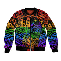 New Zealand LGBT Fern Heart Sleeve Zip Bomber Jacket Dont judge What You Dont Understand LT9 Unisex - Polynesian Pride
