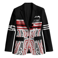Personalised Toitu Te Tiriti Aotearoa 1840 Blazer Red Kowhaiwhai Puhoro - Polynesian Pride
