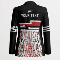 Personalised Toitu Te Tiriti Aotearoa 1840 Blazer Red Kowhaiwhai Puhoro - Polynesian Pride