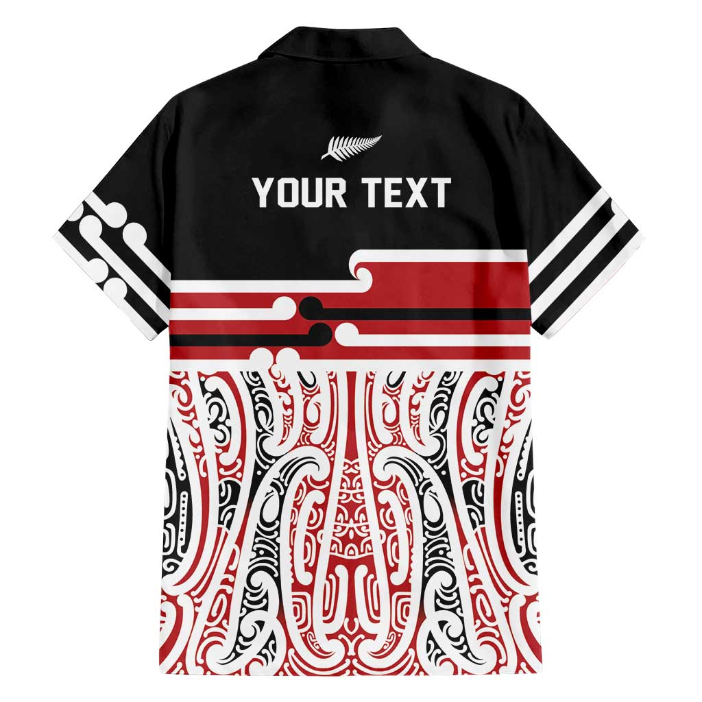 Personalised Toitu Te Tiriti Aotearoa 1840 Family Matching Tank Maxi Dress and Hawaiian Shirt Red Kowhaiwhai Puhoro - Polynesian Pride