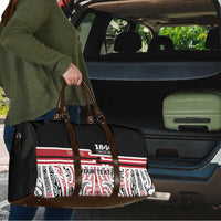 Personalised Toitu Te Tiriti Aotearoa 1840 Travel Bag Red Kowhaiwhai Puhoro - Polynesian Pride