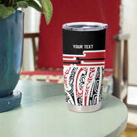Personalised Toitu Te Tiriti Aotearoa 1840 Tumbler Cup Red Kowhaiwhai Puhoro - Polynesian Pride