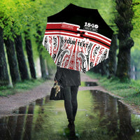 Personalised Toitu Te Tiriti Aotearoa 1840 Umbrella Red Kowhaiwhai Puhoro LT9 - Polynesian Pride