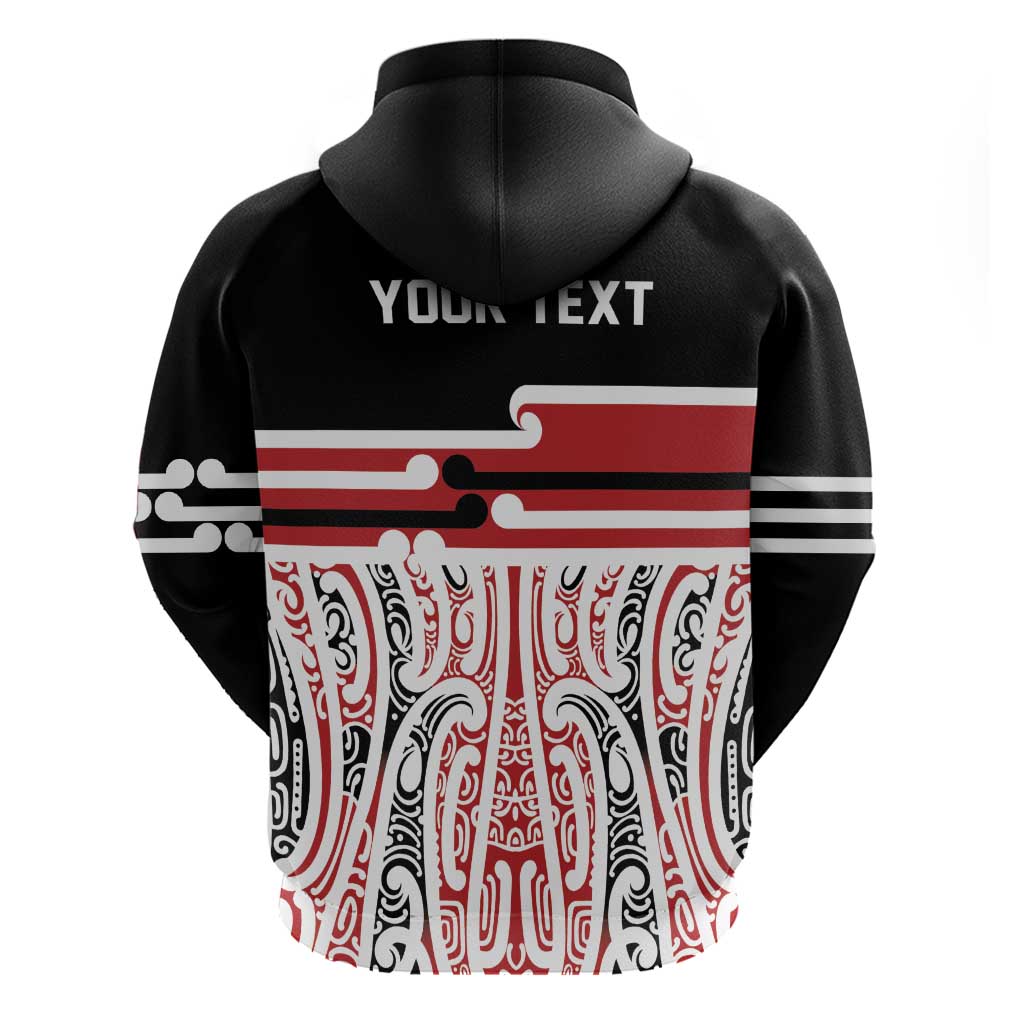 Personalised Toitu Te Tiriti Aotearoa 1840 Zip Hoodie Red Kowhaiwhai Puhoro LT9 - Polynesian Pride