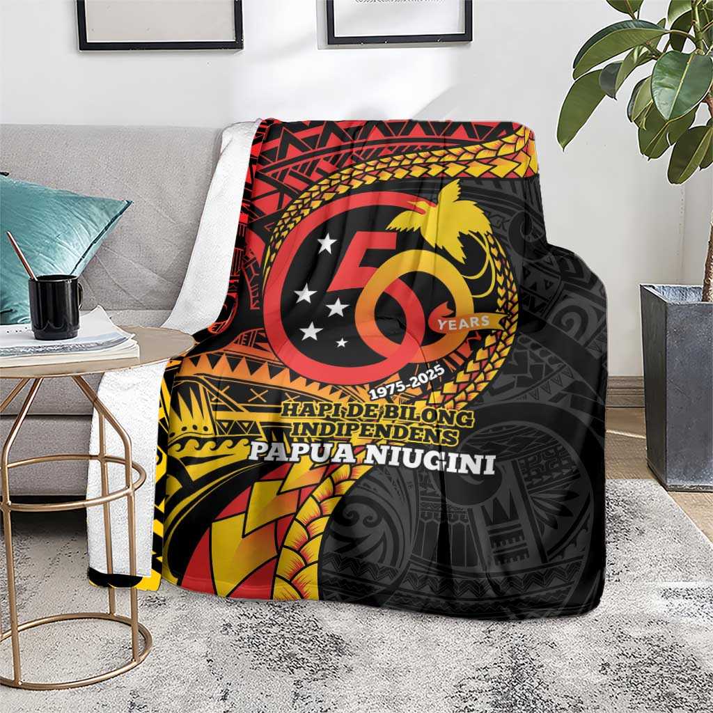 Papua New Guinea Tribal Tattoo Blanket 50th Independence Anniversary