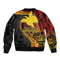 Papua New Guinea Tribal Tattoo Bomber Jacket 50th Independence Anniversary