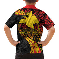 Papua New Guinea Tribal Tattoo Family Matching Tank Maxi Dress and Hawaiian Shirt 50th Independence Anniversary