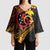 Papua New Guinea Tribal Tattoo Kimono Sleeve Blouse 50th Independence Anniversary - Polynesian Pride