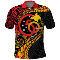 Papua New Guinea Tribal Tattoo Polo Shirt 50th Independence Anniversary