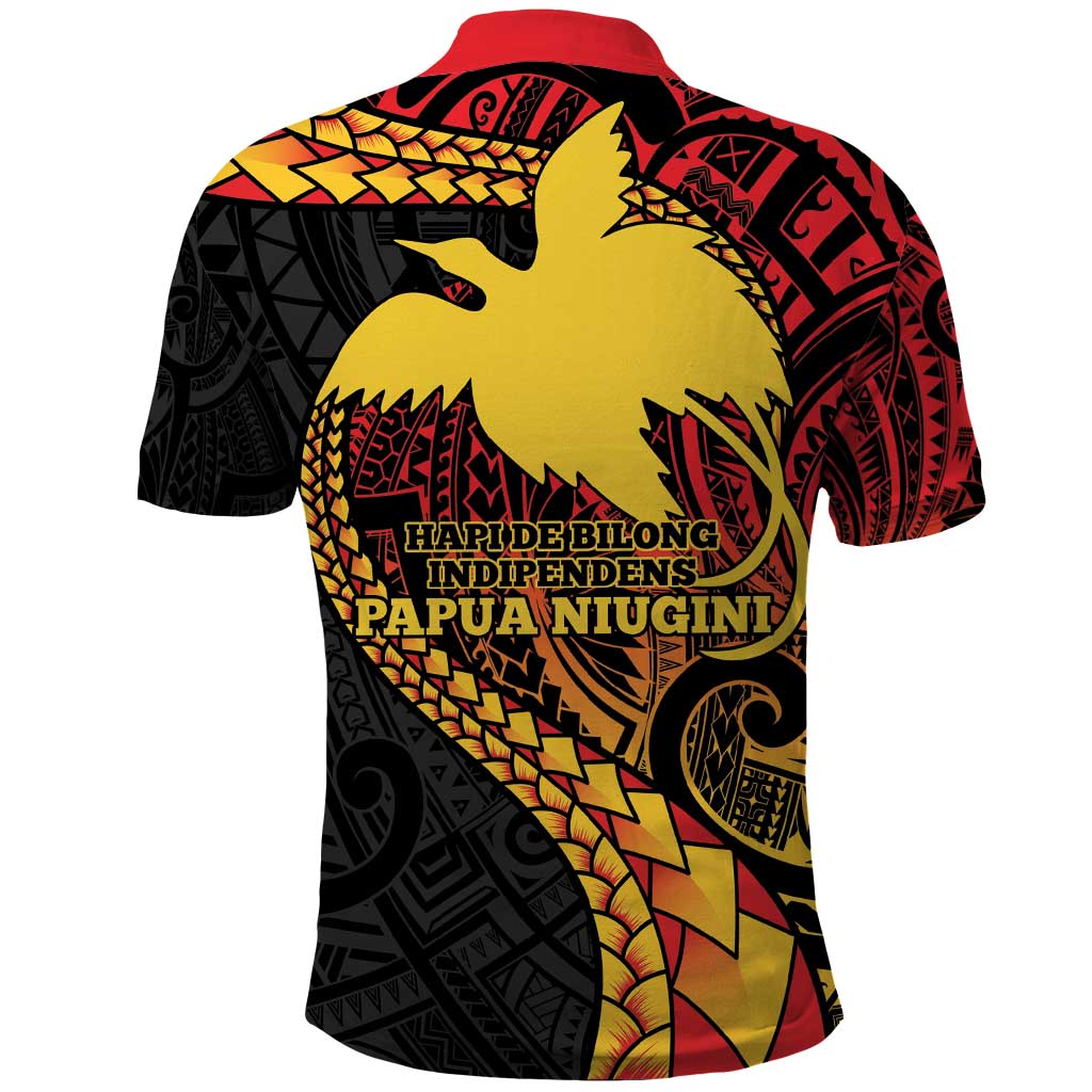Papua New Guinea Tribal Tattoo Polo Shirt 50th Independence Anniversary LT9 - Polynesian Pride