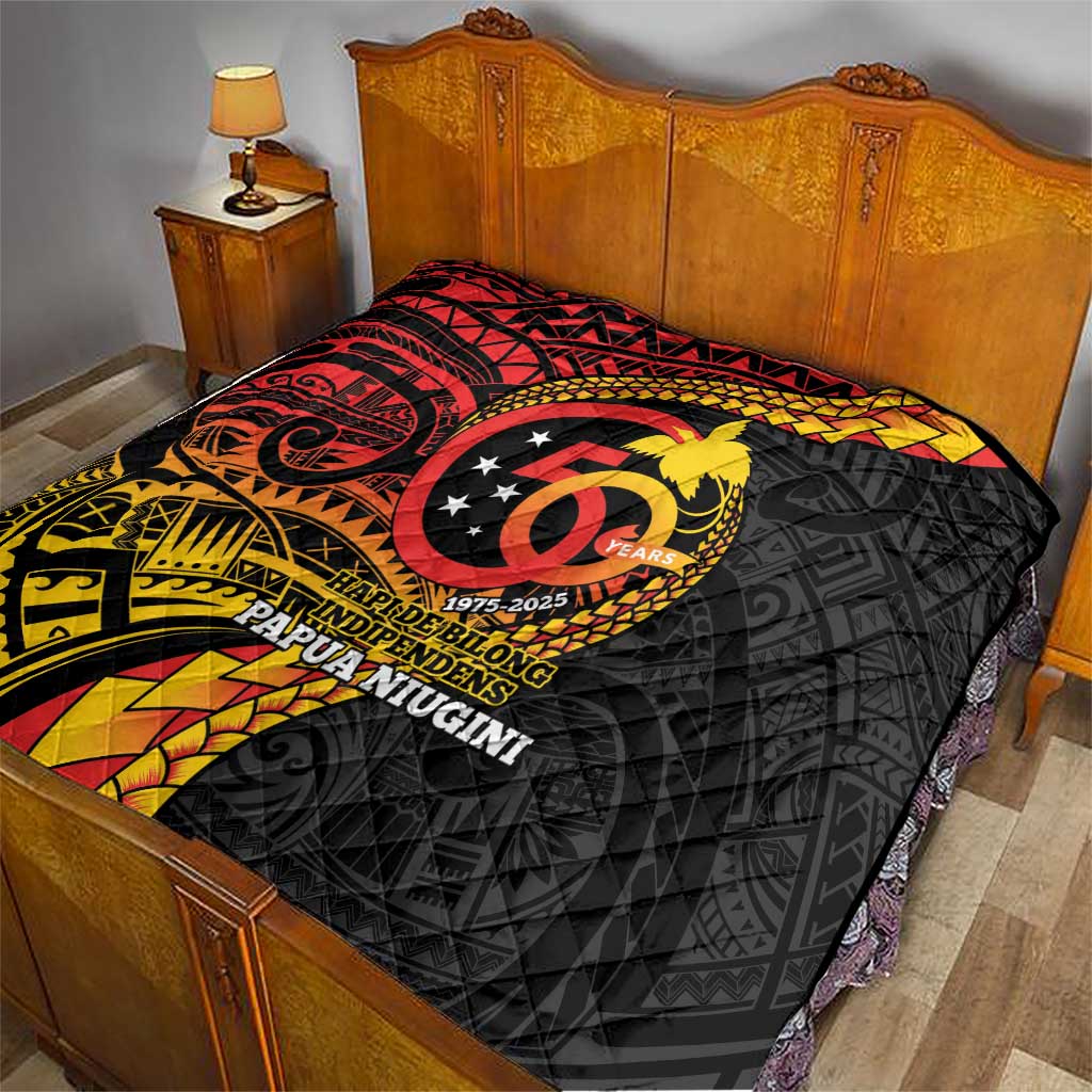 Papua New Guinea Tribal Tattoo Quilt 50th Independence Anniversary
