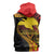 Papua New Guinea Tribal Tattoo Sleeveless Zip Hoodie 50th Independence Anniversary - Polynesian Pride