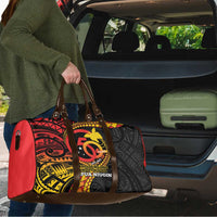 Papua New Guinea Tribal Tattoo Travel Bag 50th Independence Anniversary - Polynesian Pride