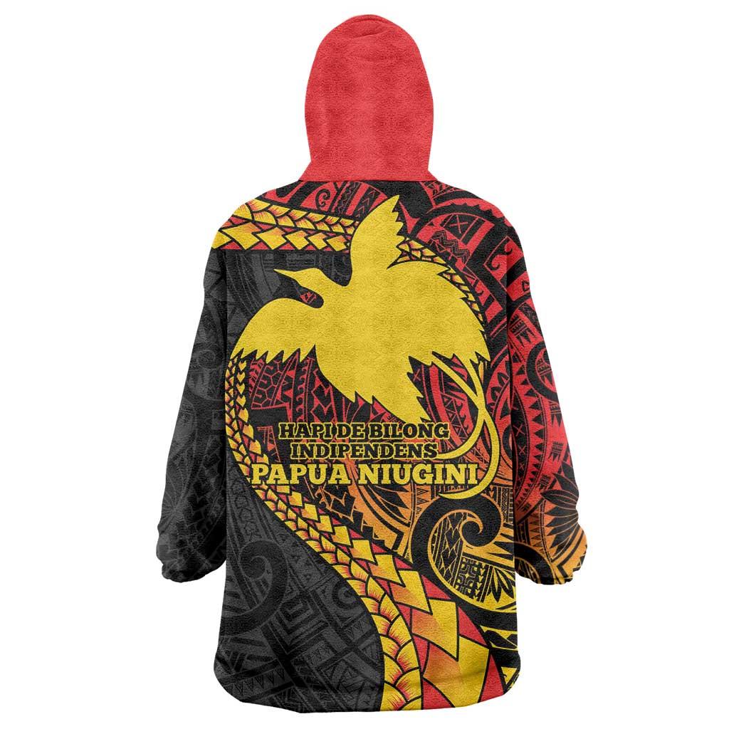 Papua New Guinea Tribal Tattoo Wearable Blanket Hoodie 50th Independence Anniversary
