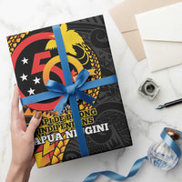 Papua New Guinea Tribal Tattoo Wrapping Paper 50th Independence Anniversary - Polynesian Pride