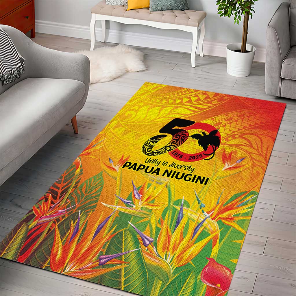 Papua New Guinea Unity in Diversity Area Rug 50th Indipendens Papua Niugini