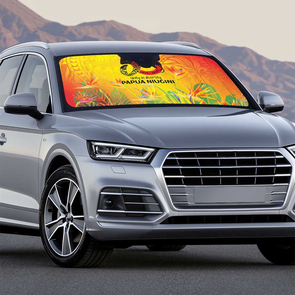 Papua New Guinea Unity in Diversity Auto Sun Shade 50th Indipendens Papua Niugini - Polynesian Pride