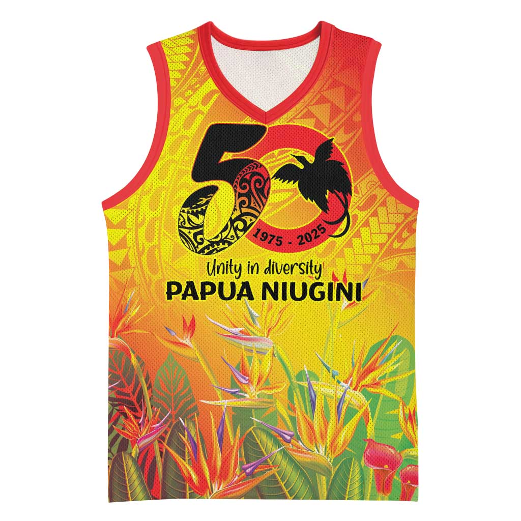 Papua New Guinea Unity in Diversity Basketball Jersey 50th Indipendens Papua Niugini - Polynesian Pride