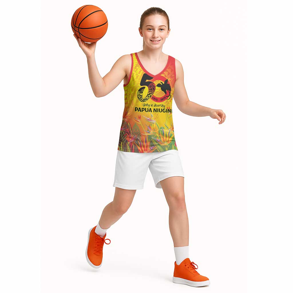Papua New Guinea Unity in Diversity Basketball Jersey 50th Indipendens Papua Niugini - Polynesian Pride