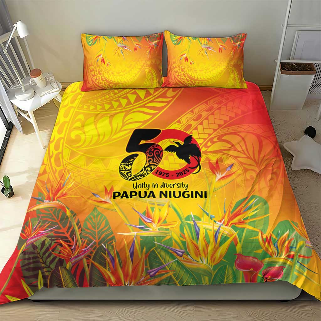 Papua New Guinea Unity in Diversity Bedding Set 50th Indipendens Papua Niugini