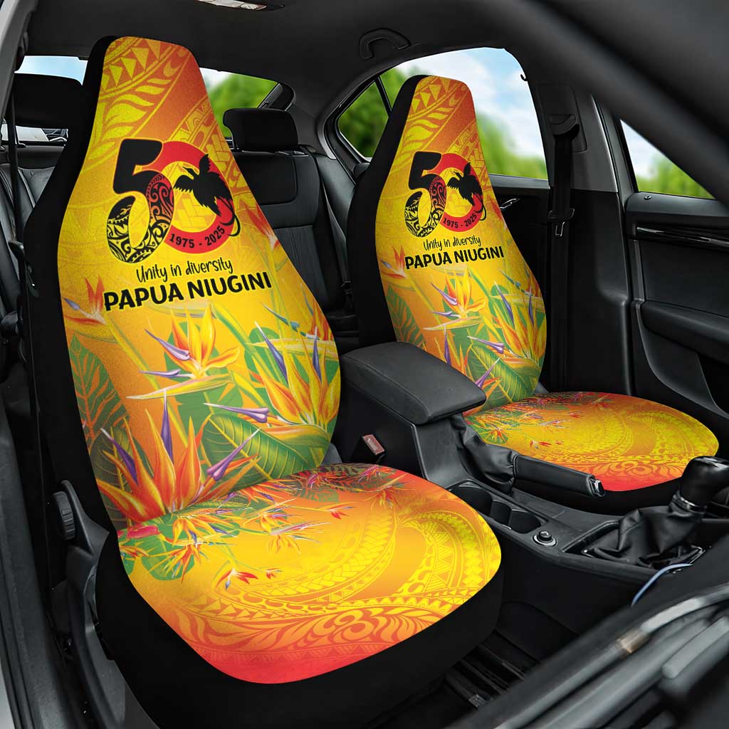 Papua New Guinea Unity in Diversity Car Seat Cover 50th Indipendens Papua Niugini